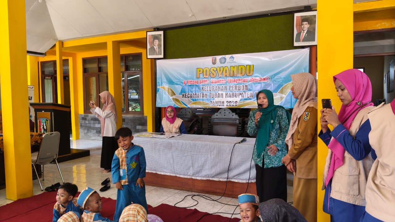 POSYANDU 6 SPM HADIR LENGKAP LAYANI MASYARAKAT KELURAHAN PERBON