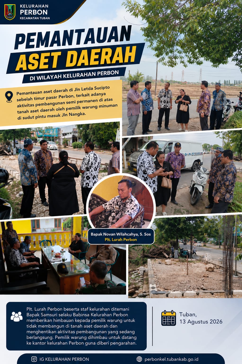 PEMANTAUAN ASET DAERAH DI WILAYAH KELURAHAN PERBON