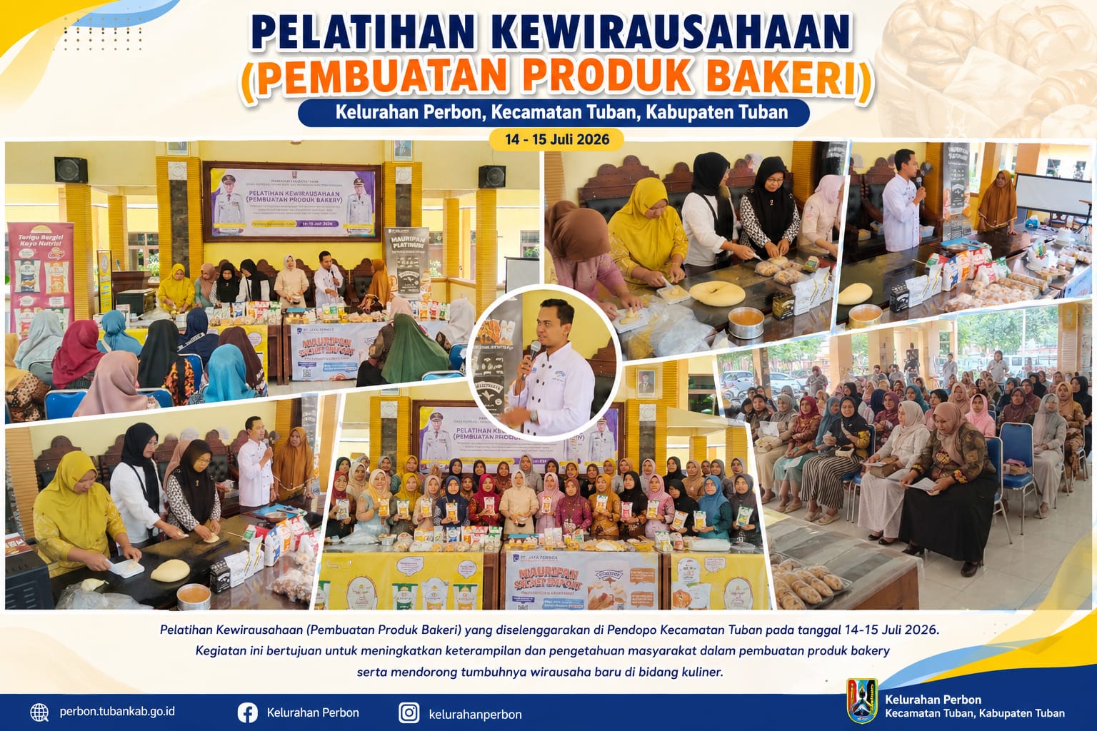 Tiga Warga Kelurahan Perbon Ikuti Pelatihan Kewirausahaan Pembuatan Produk Bakeri untuk Tingkatkan Kompetensi UMKM