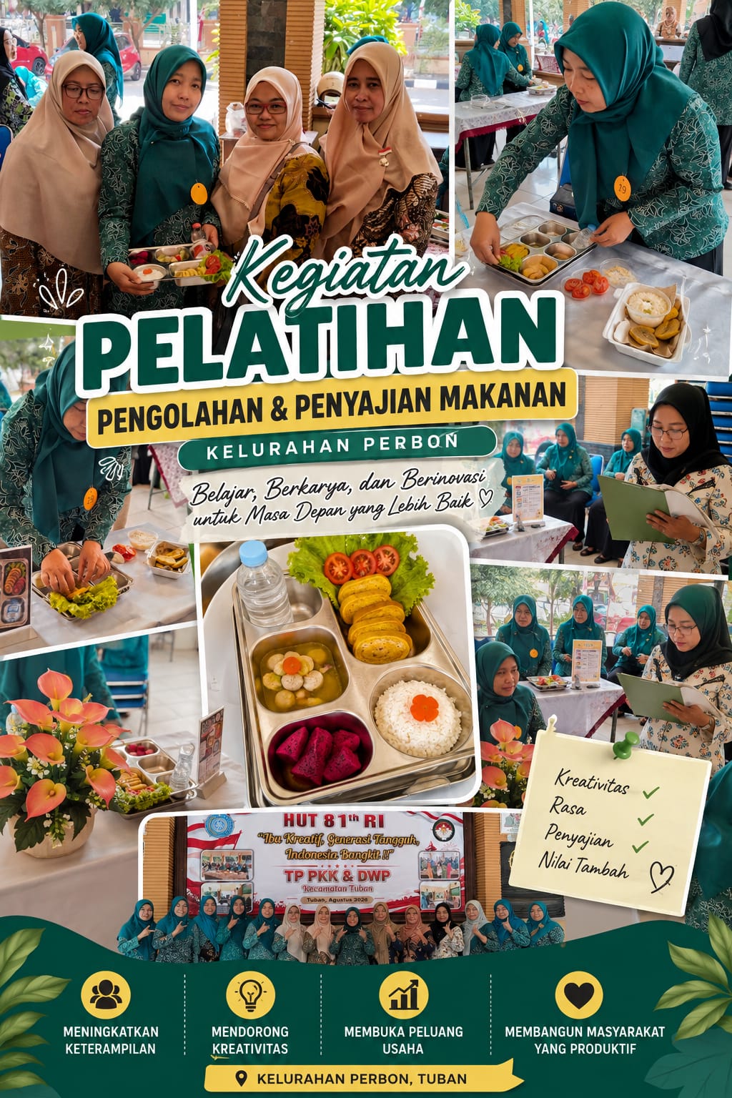 Tingkatkan Keterampilan dan Kreativitas, Kelurahan Perbon Dorong Masyarakat Kembangkan Potensi Kuliner