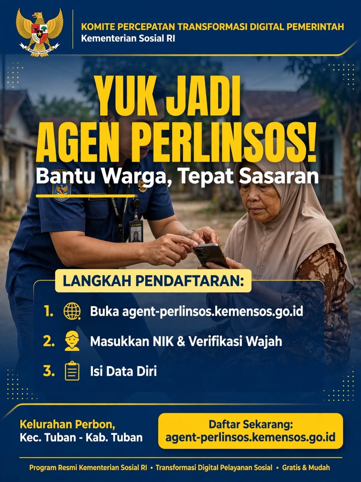 Yuk Jadi Agen Perlinsos! Bantu Warga Perbon Agar Tidak Tertinggal Bansos