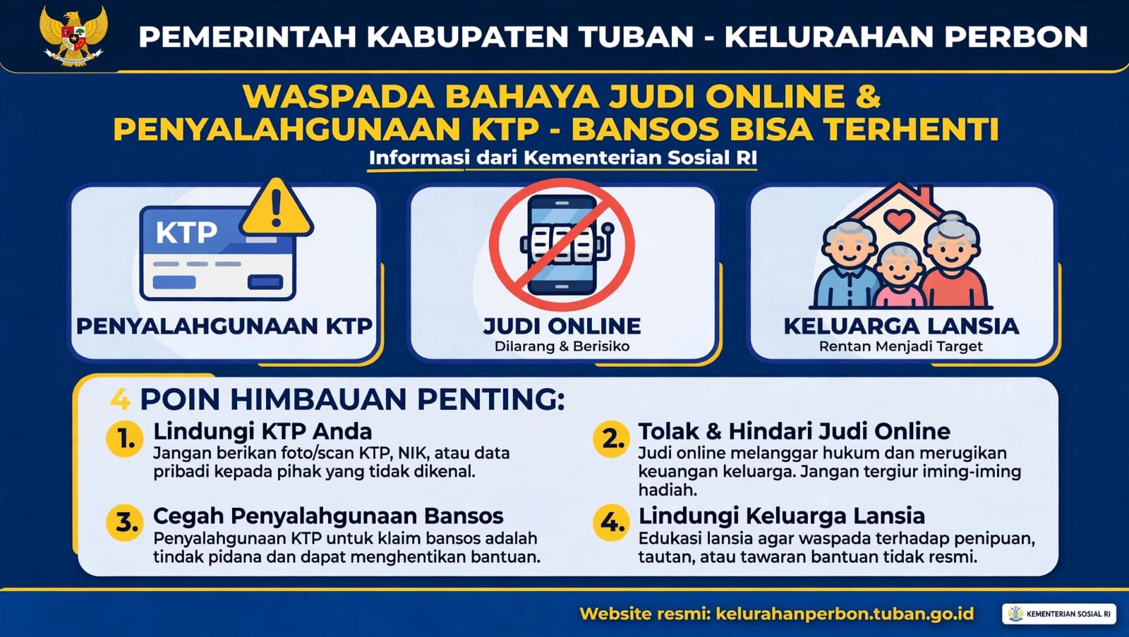 Waspada Penyalahgunaan KTP: Bansos Lansia Terindikasi Judi Online, Kelurahan Perbon Berikan Edukasi Warga